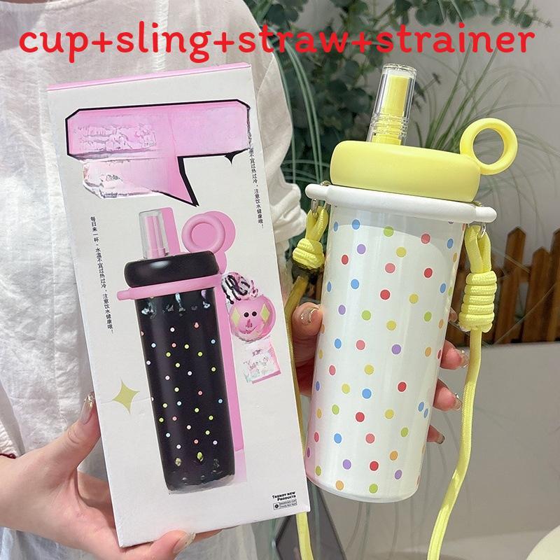 

Modern Minimalist 316 Stainless Steel Insulated Cup With Carry Strap For Office And Travel