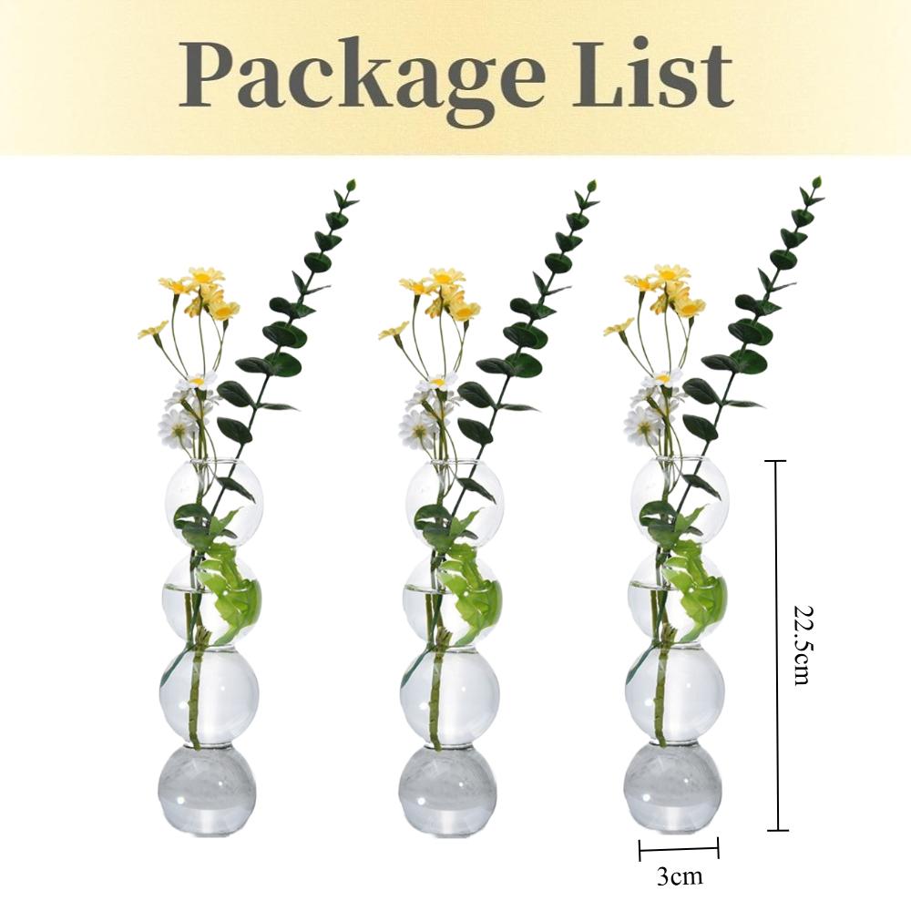 Creative Bubble Vase Hydroponic Ball Shaped Flower Pot Romantic Table Decoration Modern Funny Living Room Decoration Gift
