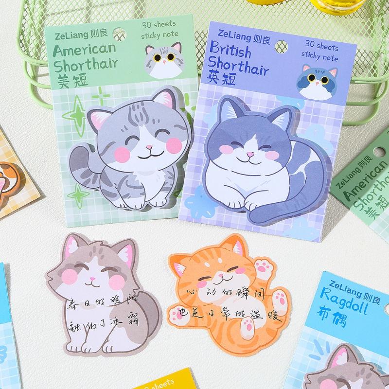 Kawai Schreibwaren Niedliche Haustierkatze Notizen Studentengebrauch Hoher Wert und Klebemarken N Mal Büro Schulbedarf Süßes Notizblock