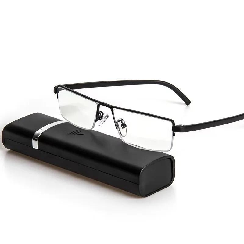 ANTI BLUE LIGHT TR90 Reading Glasses Men Half Rim Women Diopter Unbreakable Magnifier Eyewear Alloy