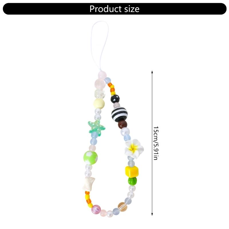 Decorative Elegant Phone Strap Multipurpose Mobile Decoration Trendsetting Beaded Phone Cord for Smartphones Travel Use