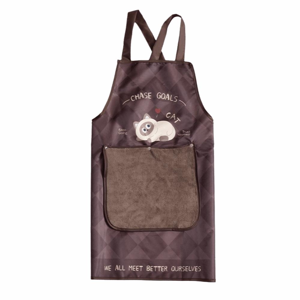 Detachable Hand Wipe Kitchen Oil Resistant Apron Dirt-Proof Catering Work Clothes  Home Use