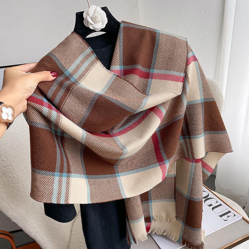 Шарф в ретро-клетку из смешанного кашемира