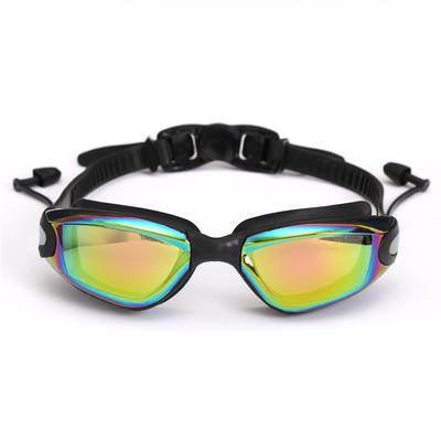Swimming Goggles Swimming Ear Plugs Professional Waterproof Glasses HD Anti-Fog UV Silicone Adjustable Glasses Men Clear Goggles