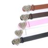Love Heart Butterfly Buckle Belt for Teens Casual Belt Pants Jeans Belt Eye Catching Waistband Women Accessories