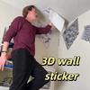 48 x 48 cm 3D-Wandbild mit optischer Täuschung, Eck-Wandaufkleber, groß, abnehmbar und wiederverwendbar, moderne Wanddekoration für das Wohnzimmer