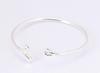 Simple And Elegant Leaf Fashion 925 Sterling Silver Olive Leaf Opening Bracelet  TYB596