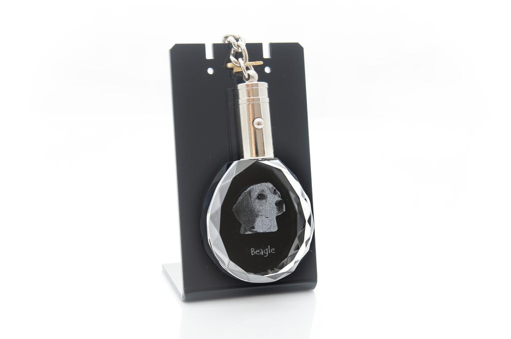 Beagle - pendant with a photo of a dog, crystal key ring in a gift box, a unique gift by Art-Dog