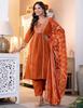 Women Designer Cotton Kurta Pant Dupatta Set Indian Bollywood Top Tunic Kurti Salwar Suit