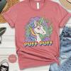 Puff Puff Unicorn Funny Weed Shirt: Rainbow Mane Graphic Tee, Playful Stoner Humor | Unique Magical Creature, Casual Wear