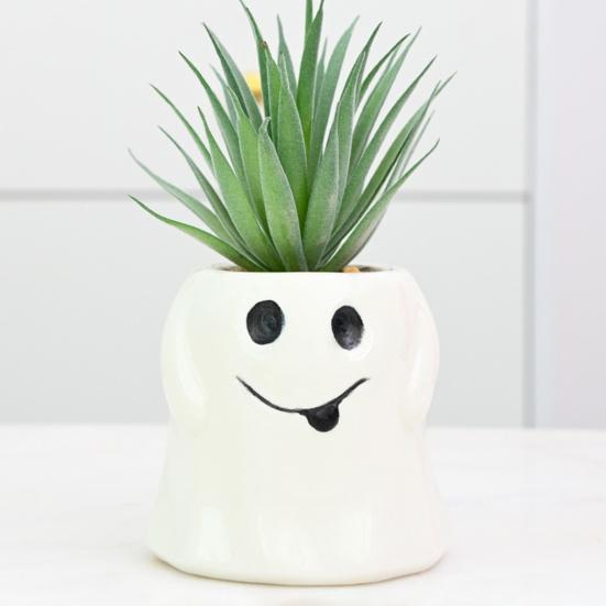 Ghost Planter Keramický roztomilý květináč duchů Halloween Ghost květináč s vtipnými výrazy Dárek pro milovníky sukulentů