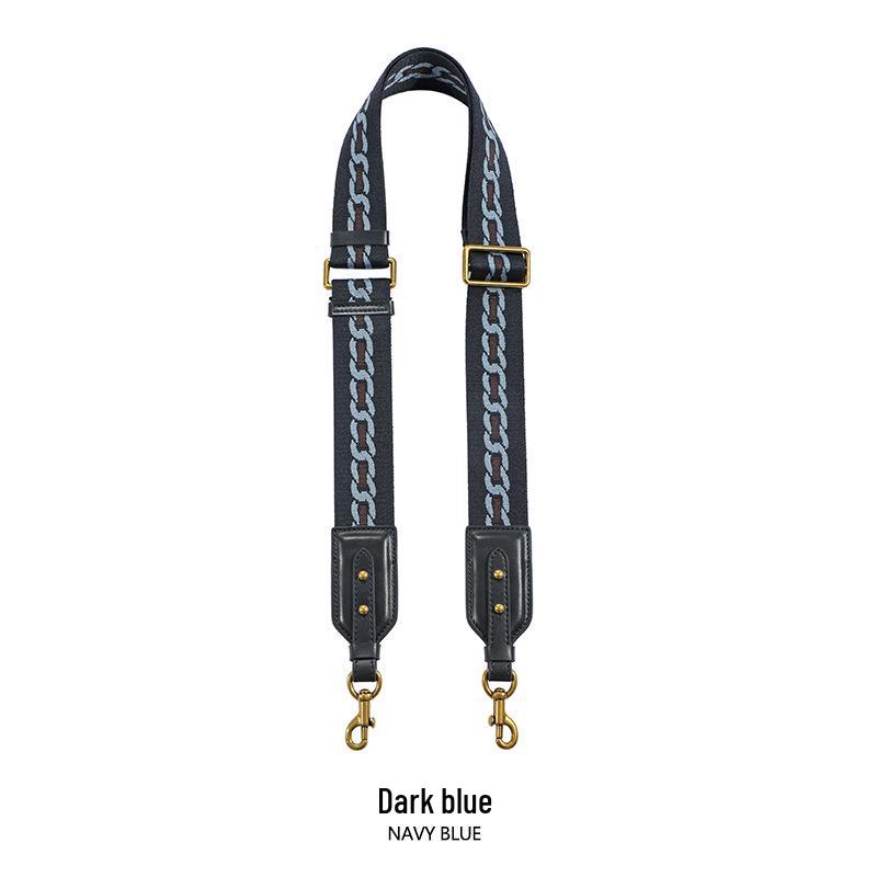 Ma Huang Shi Adjustable 4.5CM Wide Brown Vintage Chain Pattern Bag Strap MHS-F-49