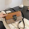Women's Retro Textured Single Shoulder Crossbody Bag with Versatile Letter Print