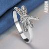 925 Sterling Silver AAA Zircon Dragonfly Ring Fashion Wedding Jewelry