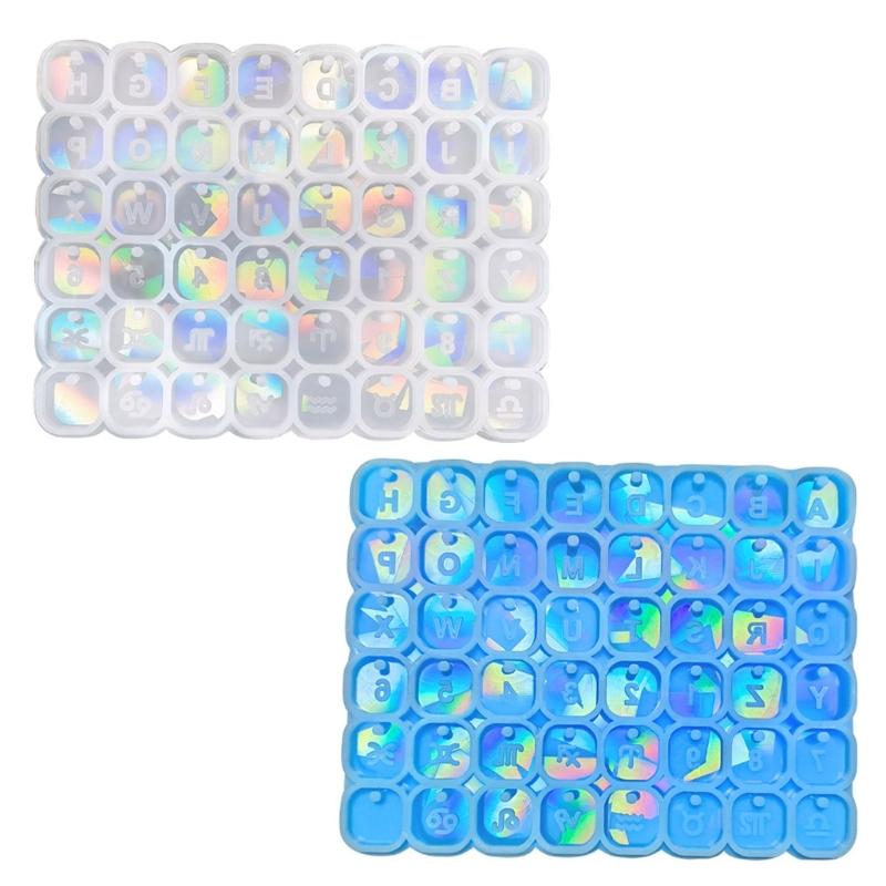 Light and Shadow Bracelet Pendant Silicone Molds Square Holographic Earrings Mold DIY Ornaments Mould for Birthday Gift