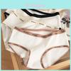 Comfortable Women's Cotton Underwear Stylish Japanese Sweet Breathable Mid Waist Triangle Shorts