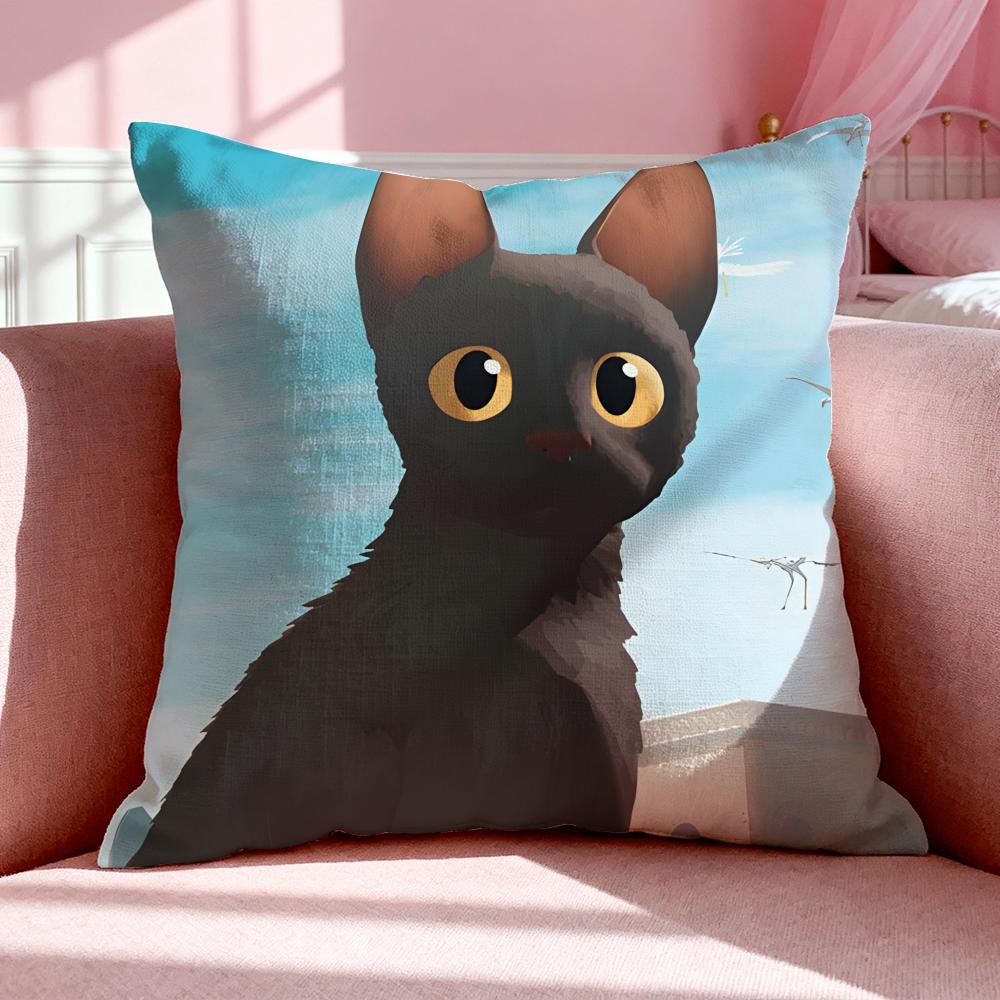 Band F-Flow Cushion Cover Breathable Linen Pillowcase Summer Odorless Eco-Friendly Invisible Zipper Washable
