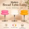 Lámpara de Mesa LED Hongo con Pantalla de Plástico Bauhaus, Luz de Mesita de Noche Regulable en 3 Niveles, Lámpara de Escritorio Suave Ambiental para Dormitorio Sala de Estar Decoración del Hogar