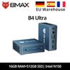 BMAX B4 Ultra Mini PC Windows 11 PC Intel N150 16GB 512GB SSD 2*HDMI 1*Type-C Supports 4K@60Hz 1000MHz Intel Graphics Bluetooth