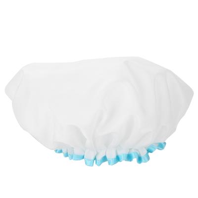 Adult Double Layer Waterproof Shower Cap Thicken Elastic Women Bath Cap Hat Large