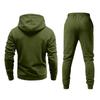 Men's 2 Piece Hoodie Jacket and Cargo Pants Set Casual Athletic Track Suit with Elastic Waist Multi-Pocket Jogger Pants
