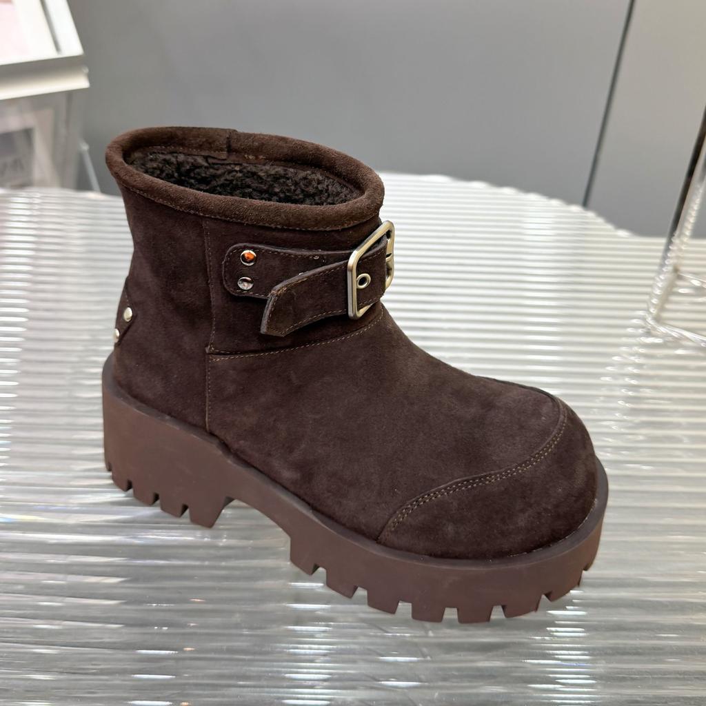 New Chinese 2025 winter new popular Martin boots versatile thick-soled thick velvet big cotton shoes fashionable snow boots women