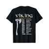 Viking World Tour T-Shirt - Viking Ship Map Design with Norse Countries & Viking Age Dates - Unisex Casual Round Neck Short Sleeve Tee for Men &
