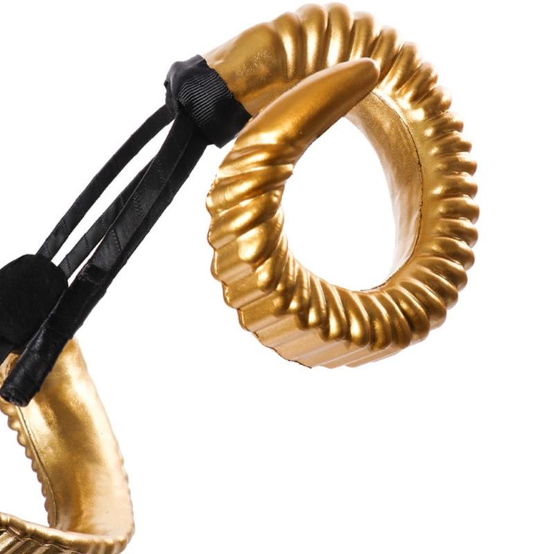 Halloween Witch Ox Horn Shape Headband Shoot Movie Demon Evil Hair Hoop Greek God Cosplay Party Costume Headpiece