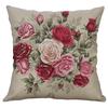 Vintage Flower Cotton Linen Cushion Cover Soft Decorative Pillow Case For Home Comfort