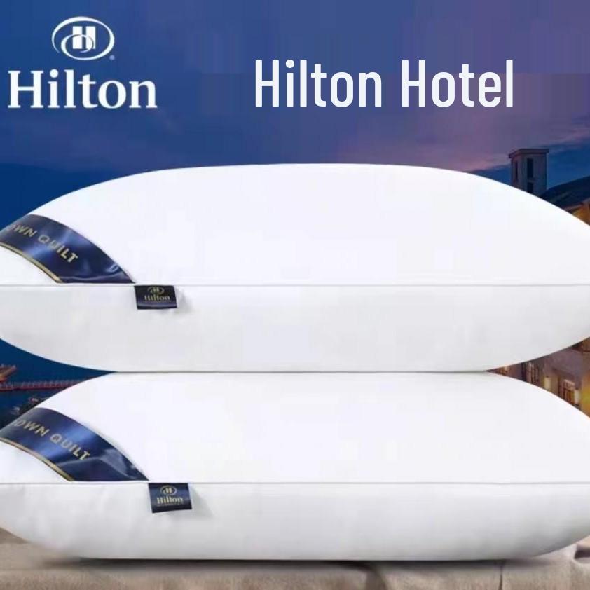 Эксклюзивная подушка с поддержкой шеи Hilton Hotel - Высокая эластичность для продвижения продавцами в WeChat и групповых подарков. 48x74 Low Pillow белый