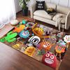 The Amazing World of Gumball Cartoon Print Area Rug Anti-slip Soft Floor Mat Kids Bedroom Living Room Black Background Decor Gift