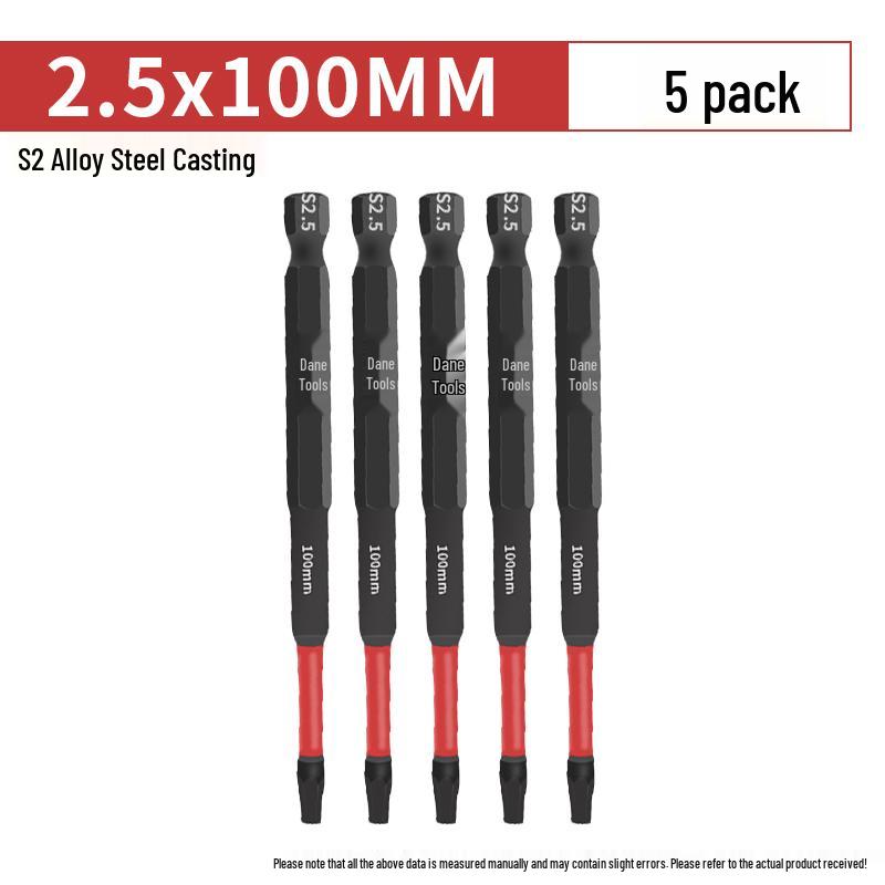 Hexagonal Anti-Slip S2 Alloy Steel Magnetic Screwdriver Bits for Electric Drills