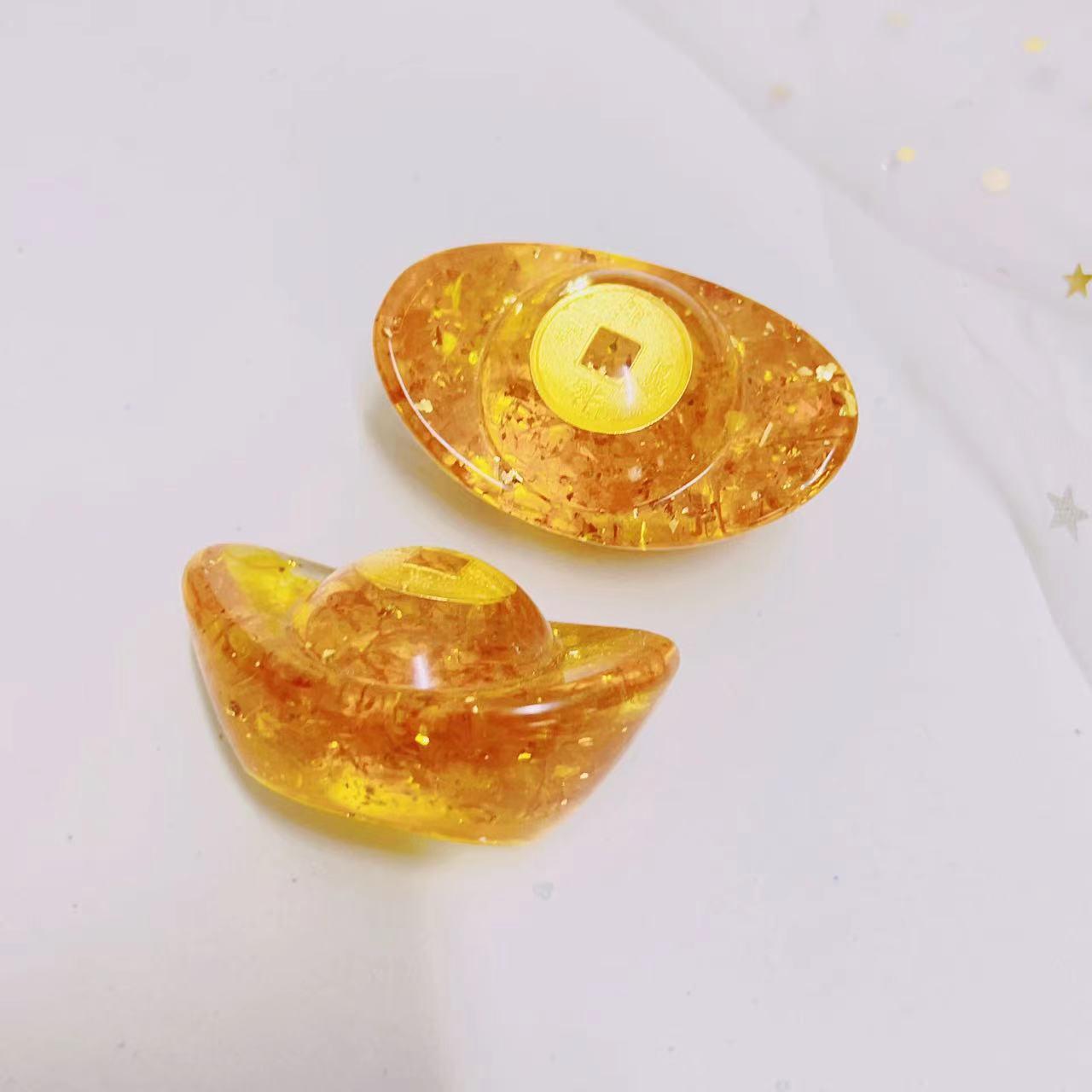 

Хрустальное стекло Золотой слиток Горшок с сокровищами Орнамент - Идеально для дома, новоселья или подарков на открытие магазина