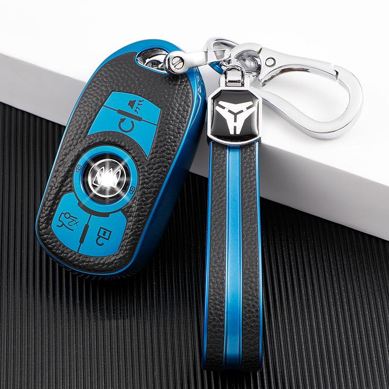 Leather Key Case for Buick Envision, New Regal 21, LaCrosse, GL6 Models - Unisex Design