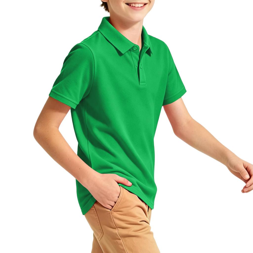 Kids Quick Dry Shirt with Collar, Class Uniform T-Shirt for Boys and Girls