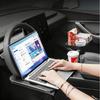 2-in-1 Car Steering Wheel Desk With Seat Gap Filler Storage Box, Portable Laptop Tray And Organizer For Vehicle Interior