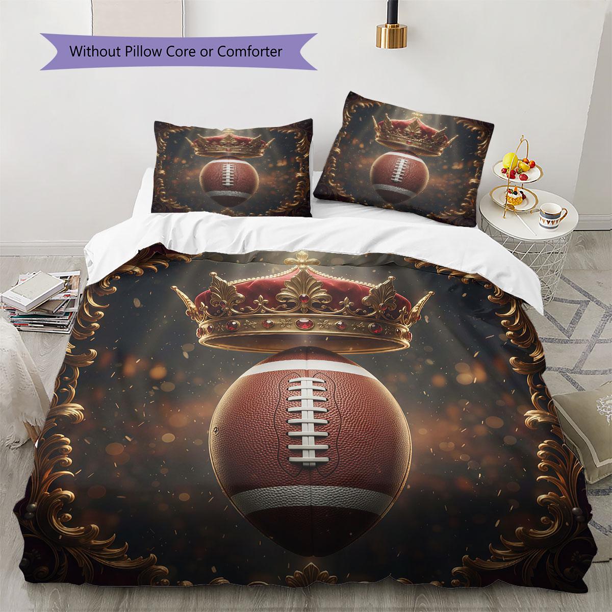 

Gorgeous ball games Pattern Bedding Quilt Set Quilt Cover Pillowcase Home Decoration Birthday Gift (1 * duvet cover + 2 * pillowcase, without core) 135x200cm