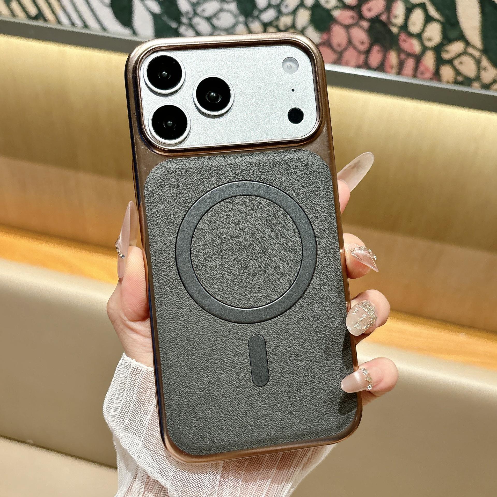 

High-Quality Electroplated Magnetic Drop-Proof Case for Apple 16/17 Pro Max Apple 14 Pro