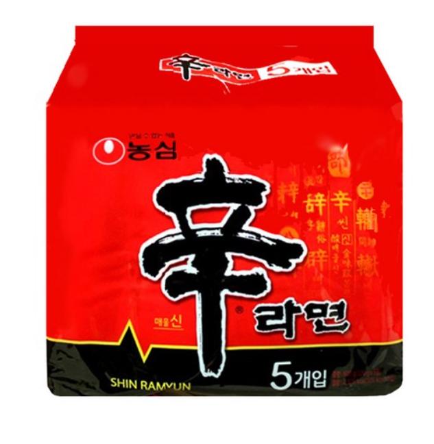 Shin Ramyun Spicy Korean Instant Noodles 120g x 5 Packs – Best Seller