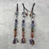 Hand Woven Healing Natural Stone 7 Chakra Energy Car Rearview Mirror Decor Ornament Gems Chip Tassel Tree of Life Car Hanging