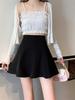 2026 Summer Women's High Waist Plus Size Anti-Exposure A-Line Black Bodycon Skirt