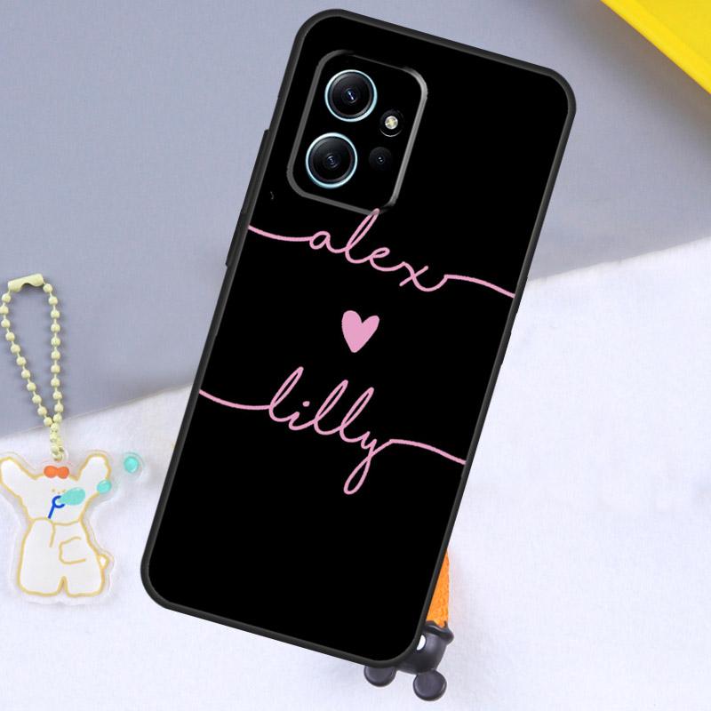 PERSONALISED NAMES CUSTOM WEDDING For Xiaomi Redmi 12 9C 10C 12C 13C Case For Redmi Note 12 Pro 11 8 9 10 Pro 9S 10S 11S 12S