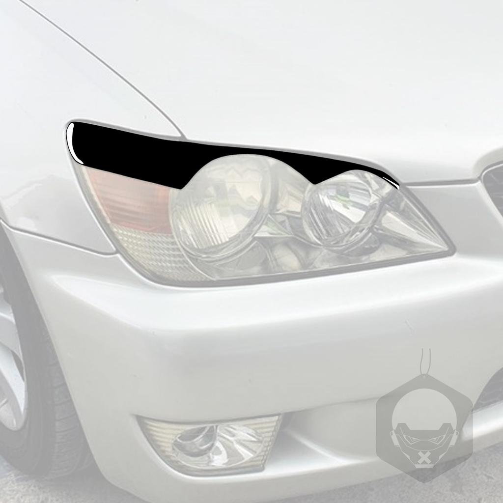 For Lexus IS300 IS200 RS200 Altezza 1998-2005 Accessories Car Black Plastic Rear Light Eyebrow Trim Sticker