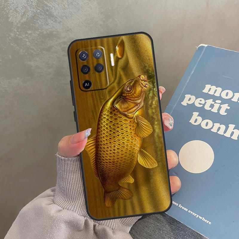 Carp Fishing Case For Oppo A40 A60 A80 A98 A78 A18 A38 A58 A16 A76 A96 A17 A77 A74 A94 A54 A57S A15 Cover