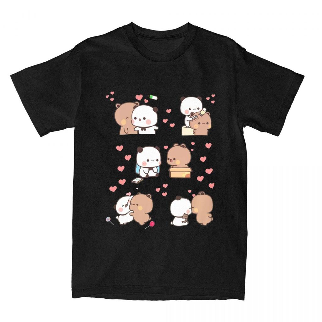 Bear And Panda Bubu Dudu Balloon T Shirt Unisex Cotton T Shirts Summer ONeck Novelty Tee Shirt Cheap Oversized Clothes