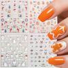 Cute Christmas DIY Nail Decals Sliders - Gingerbread Santa Cat Xmas Tree Bell Stickers for Holiday Party Manicure Decor