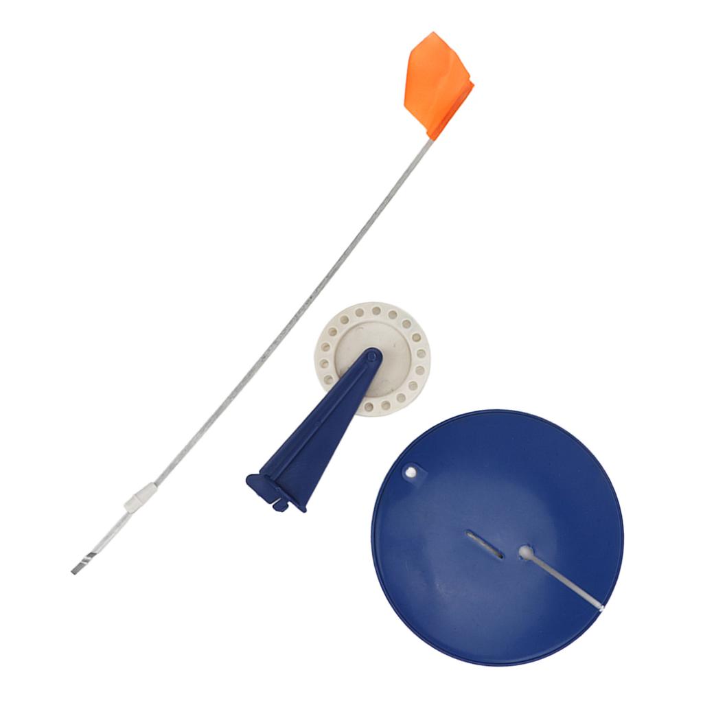 Ice Fishing Tip Up Flag Kit Portable Winter Fishing Rod Indicator Flag Floating Base Tackle