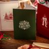 4sheets Christmas Series Rectangular Greeting Cards With Writing Paper For Party Christmas Gift Message Paper Greeting Cards