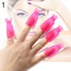 10x Bowknot Plastic Nail Art Soak Off Clip Cap UV Gel Polish Remover Wrap Tool