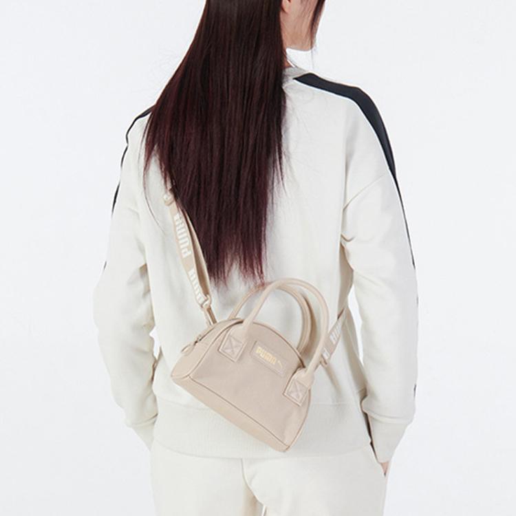 Puma Front Metal Logo Print Splicing Element Full Print Shoulder Strap Fabric And Synthetic Leather Tote Shoulder Crossbody Bag Women bags 078742-02